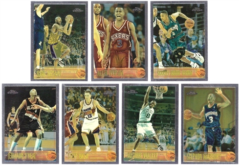 1996-97 Topps Chrome Basketball Complete Set (220) Including Kobe Bryant & Allen Iverson Rookie Cards!